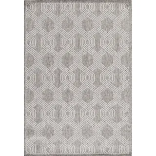 Aruba Weft teppich indoor/outdoor flachgewebt rechteckig 240x340cm grau - Grau