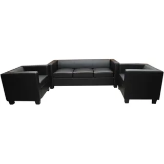 MCW 3-1-1 Sofagarnitur Lille Leder Schwarz