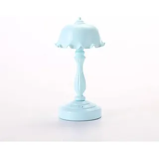 Hellblaue Retro-Tischlampe mit Lotusblatt-Motiv, USB-Anschluss, LD05, ideal für Mädchen