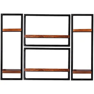 SIT Möbel Alghero Wandregal 110 x 25 x 75 cm Schwarz