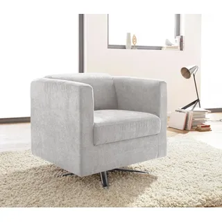 Home Affaire Cocktailsessel Bob Polyester 72 x 71 x 75 cm Silber drehbar