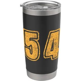 Nummer 54 auf der Vorderseite, Big Bold 54 Team Group Player Matching Doppelwandiger Edelstahl-Thermobecher