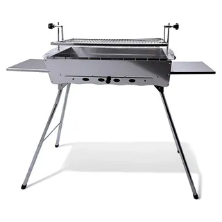 Mangal Edelstahl Astana 2 mm rostfrei Schaschlik Grill Rost verstellbar