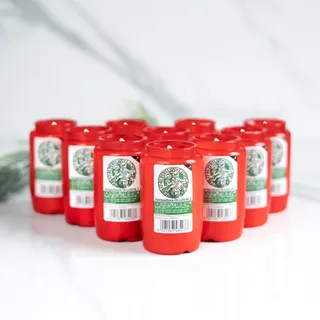 10er Set HOFER Grabkerzen Set [St. Rupertus] Grablicht Brenner ca. 55 Std. Brenndauer | Grabkerze rot | Friedhofskerzen | Trauerlicht für Grablaterne | Kompositions Öl Kerze