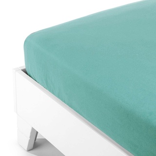 Caleffi 74476 Flanell Unterlaken für Doppelbett Bett, Anis