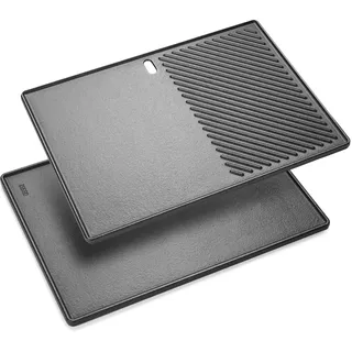 43 x 32cm Gusseisen Grillplatte für Landmann Triton 3 und 4 Brenner, Enders Monroe pro 4 SIK Turbo, Gussplatte für Gasgrill, Plancha Grillpfanne Zubehör für Teppanyaki und Grillspuren, Enders Boston6