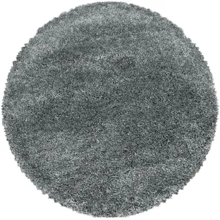 Ayyildiz Teppiche Fluffy 3500 Hochflorteppich Ø 80 cm hellgrau