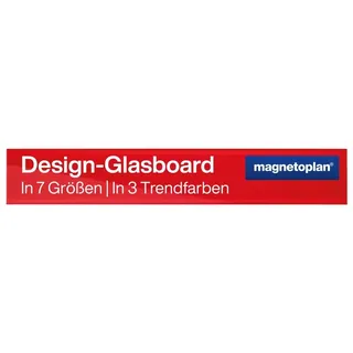 Magnetoplan Glas-Magnettafel 100 x 600 cm intensiv-rot