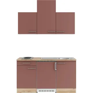 OPTIFIT Bari407 Miniküche 150 cm Rostrot