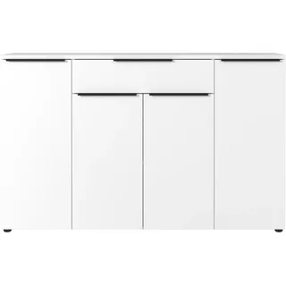 Germania Sideboard Mailand 161 x 101 x 40 cm Weiß / Grau