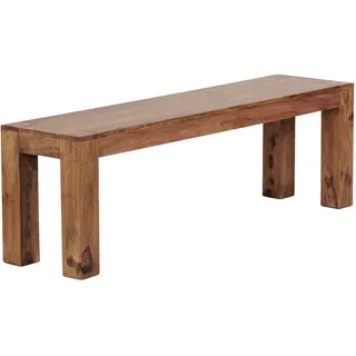P & B Sitzbank , Sheeshamfarben , Holz , Sheesham , massiv , 160x45x35 cm , FSC Mix , abwischbar , Esszimmer, Bänke, Sitzbänke