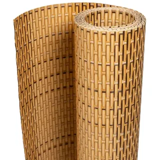 vidaXL Balkonverkleidung 400 x 80 cm Hellbraun Rattan