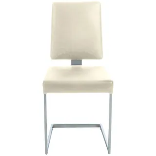 K+W Komfort & Wohnen Freischwinger Leder weiß