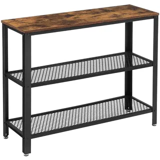 VASAGLE Konsolentisch 101,5 x 35 x 80 cm braun schwarz