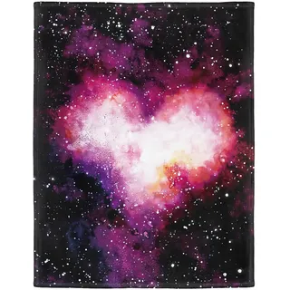 YISUMEI Decke 150x200 cm Kuscheldecken Sanft Flanell Weich Fleecedecke Herz Galaxie Muster