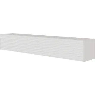 Selsey TV Schrank Lowboard Board Sideboard Fernsehtisch Fernsehschrank 2 Fächer Push to Open 175 cm Wellenmuster Hängend Weiß Wavio