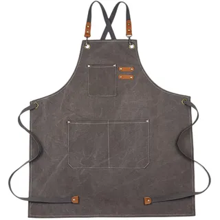 Morwealth Kochschürze Grillschürze Für Männer und Frauen,Küchenschürze für Herren Verlängert Canvas Wasserdicht Arbeitsschürze, Kreuz-Rücken Design, Schürze Damen extra lang