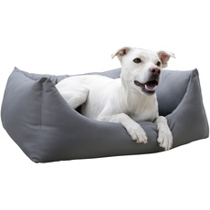 Kerbl Pet Kuschelbett Oxford Place, hellgrau, 60 x 70 cm