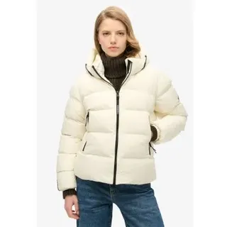 Superdry für Damen. W5011721A Sportjacke off-white (XL), Weiß, Lässig, Recyceltes Polyester, Nachhaltig