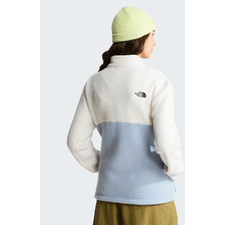 Strickfleece-Pullover THE NORTH FACE "W YUMIORI FULL ZIP", Damen, Gr. XL, frost grau, weiß dune, frost grau, Obermaterial: 100% Polyester, Pullover Strickfleece-Pullover, aus Polyester, mit durchgehendem Reißverschluss