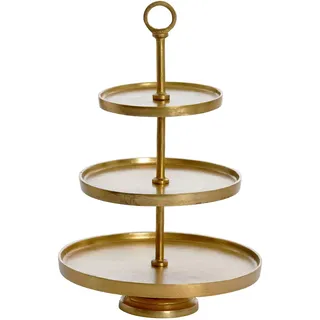 Light & Living Etagere Marozu - Gold - 3 Schichten | Rund - Modern - Metall - Servierständer - Servierplatte - Tortenständer/Cupcake Ständer - Servier-Tablett