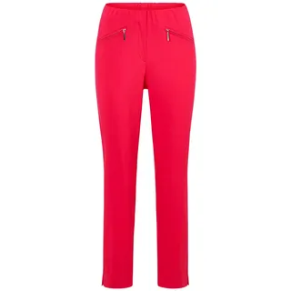 7/8-Hose GOLDNER "Stretchhose LOUISA, dehnbar & mit Taschen", Damen, Gr. 44, N-Gr, rot, Obermaterial: 67% Baumwolle CO. 28% Polyamid PA. 5% Elasthan EL., normal, Hosen 7/8-Hose, Ohne