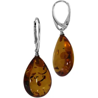 Ostsee-Schmuck Ohrhänger Tropfen Silber 925 Bernstein 42