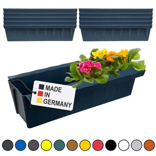 Paletten Blumenkasten 10x Anthrazit Einsatz zum an- & Einhängen Pflanzkasten