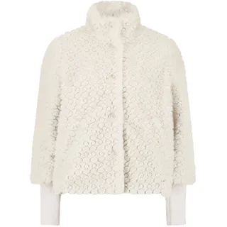 Outdoorjacke BETTY BARCLAY "Outdoorjacke mit Plüsch", Damen, Gr. 46, beige, Obermaterial: 100% Polyester PES., Jacken Outdoorjacke