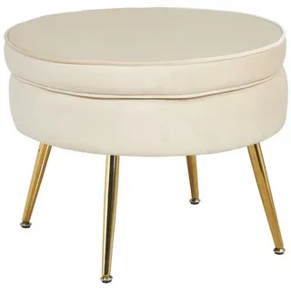 SalesFever Hocker, Sitzpouf rund beige