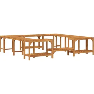 Whirlpool-Umrandung Braun 230 x 230 cm Massivholz Akazie - Braun