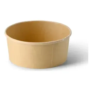 Greenbox Kartonschalen, braun, Ø 15 cm, Runde Schale für den Einmalgebrauch, 1 Packung = 50 Stück