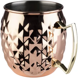 APS 93332 Becher MOSCOW MULE, Cocktailbecher, 500 ml, Edelstahl, Kupfer-Look
