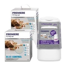 PREMIERE Multi-Cat Klumpstreu 2x10 l + gratis LitterLocker