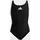 Mädchen Solid Small Logo Swimsuit Black/White 18-24 Months