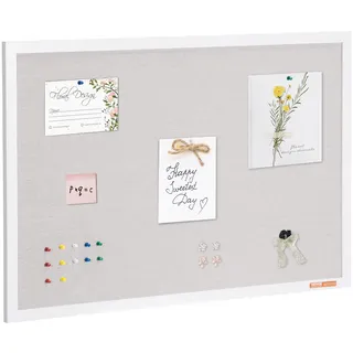 VEVOR Korkboard - Memoboard Pinnwand 90 x 60 cm, 840 x 540 mm nutzbare Panelgröße, Horizontale oder vertikale Installation, ideal für Schule, Zuhause, Büro