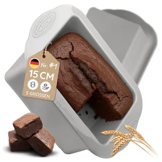 Backefix Brotbackform Silikon 15 cm – Kleine Kastenform mit 1200ml aus echtem Platin-Silikon, mit extra Wandstärke gegen Ausbeulen, ideal für Kuchen und Brot (antihaftend, flexibel, PFAS-, BPA-frei)