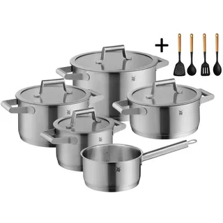 WMF Topfset Comfort Line - 5-teilig - Inklusive GRATIS Cookinglife Kochgeschirr Set - Kochtopf ø 16, 20, 20 und 24 cm sowie Stielkasserolle ø 16 cm - Silber