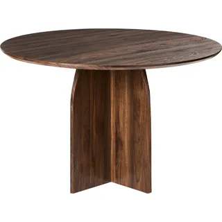 BELIANI Esstisch Dunkelbraun Holzoptik MDF ø 120 cm Rund für 4 Personen Klassisches Modernes Design Esszimmertisch - Braun