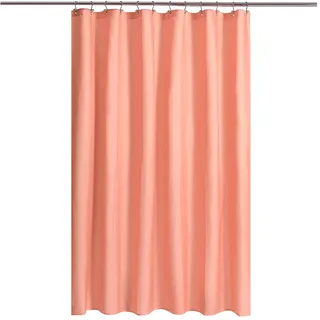N&Y Home Stoff-Duschvorhang oder -Einlage mit Magneten – Hotelqualität, maschinenwaschbar, wasserabweisend, Koralle, 183 x 183 cm