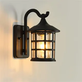 ZenithBeam Wandleuchte Aussen Wandlampe Vintage, Laterne Garten Lampen, Wasserdichte Lampe, Aus Aluminium Und Glas Aussenlampe, E27 Außenlampe, FüR TüR, Haus, Balkon, Garage, Flur, Terrasse