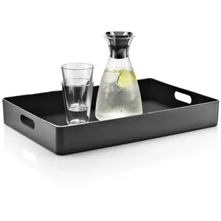 EVA SOLO | Serviertablett Black | rutschfest durch Gummibeschichtung innen | Schwarz