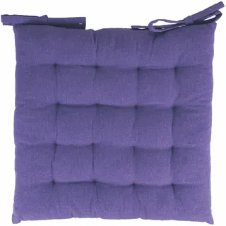 GALILEO SpA Stuhlkissen mit Bändern, 40 x 40 cm, Violett, 5 Stück