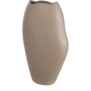 Casablanca modernes Design Casablanca Deko Vase - wasserdichte Blumenvase aus Aluminium - Deko Wohzimmer Herbst - Dekoration Weihnachten Geschenk Geburtstag - Farbe. Beige Braun - Höhe 33 cm