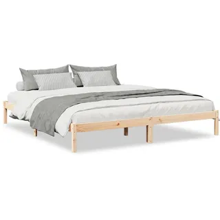 vidaXL Extra langes Massivholzbett ohne Matratze 200x220 Kiefernholz - Braun