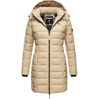 Steppmantel MARIKOO "Steppmantel Abendsternchen", Damen, Gr. 4XL, beige, Obermaterial: 100% Nylon NY.  Obermaterial: Futter: 100% Polyester PES. 100% Polyester PES., Mäntel Steppmantel