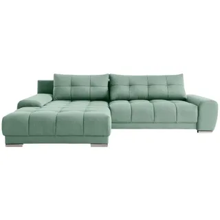 Kaiser Möbel Ecksofa Wave Mit Schlaffunktion, Stoff Soro, Mintz Links , Holz , 281x105 cm , Wohnzimmer, Sofas & Couches, Wohnlandschaften, Ecksofas