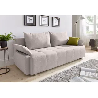 Collection AB Schlafsofa Kunstleder 2-Sitzer Beige