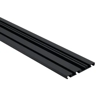 Homeware Vorhangschiene , Schwarz , Metall , 250 cm , Heimtextilien, Vorhänge, Vorhangschienen