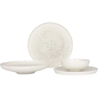 Bonna Geschirrset - Lunar White - 24 teilig - 6 Personen - Porzellan - Weiß